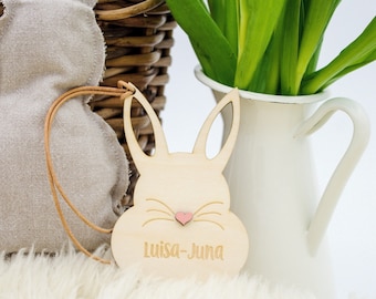 Personalisierte Holzeier, Anhänger Ostern mit Name, Osterdeko, Osteranhänger personalisiert, Geschenkidee Ostern