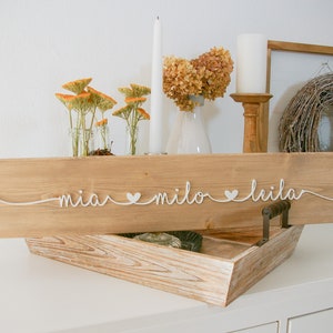 Personalisiertes Holzschild mit Wunschname in 3D, Schild mit Schriftzug, Namensschild, Familienschild, Geschenk Einzug Bild 2