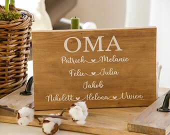 Personalisiertes Holzschild, Geschenke Muttertag, Geschenkidee Mama, Oma