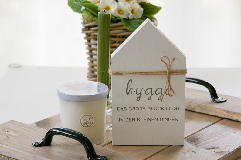Wooden house sign, hygge, mini sign, wooden display, wooden house, decorative sign, gift, country house sign image 1