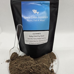 Ultra Fresh Baby Fish Food New Born Fish Fry Food with Krill, Beef Heart, Salmon Meal, Spirulina