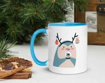 Penguin Mug | Hot Chocolate Mug | Christmas Coffee Mug | Holiday Coffee Cup | Christmas Gift