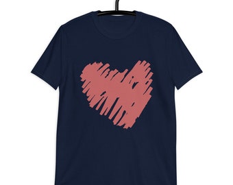 Heart T-Shirt, Original Tee with Red Heart, Gift for Loved One