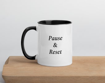 Pause & Reset Mug | Holiday Mug | Vacation Coffee Cup | Retiring Mug |Winter Mug | Hot Chocolate Mug | Christmas  Mug
