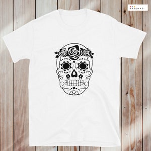 Floral Skull T-Shirt: Unisex Sugar Skull Graphic Tee
