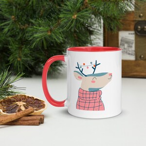 Reindeer Mug | Hot Chocolate Mug | Christmas Coffee Mug | Holiday Coffee Cup | Christmas Gift