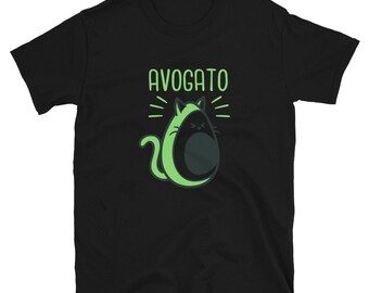 Avogato T-Shirt: Funny Avocado Cat Tee, Avocado Lover Gift