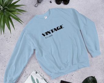 Vintage Crewneck Sweatshirt: Unisex Warm Cotton-Blend Sweater
