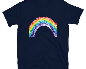 Rainbow T-Shirt, Good Vibes Tee, Colorful Shirt