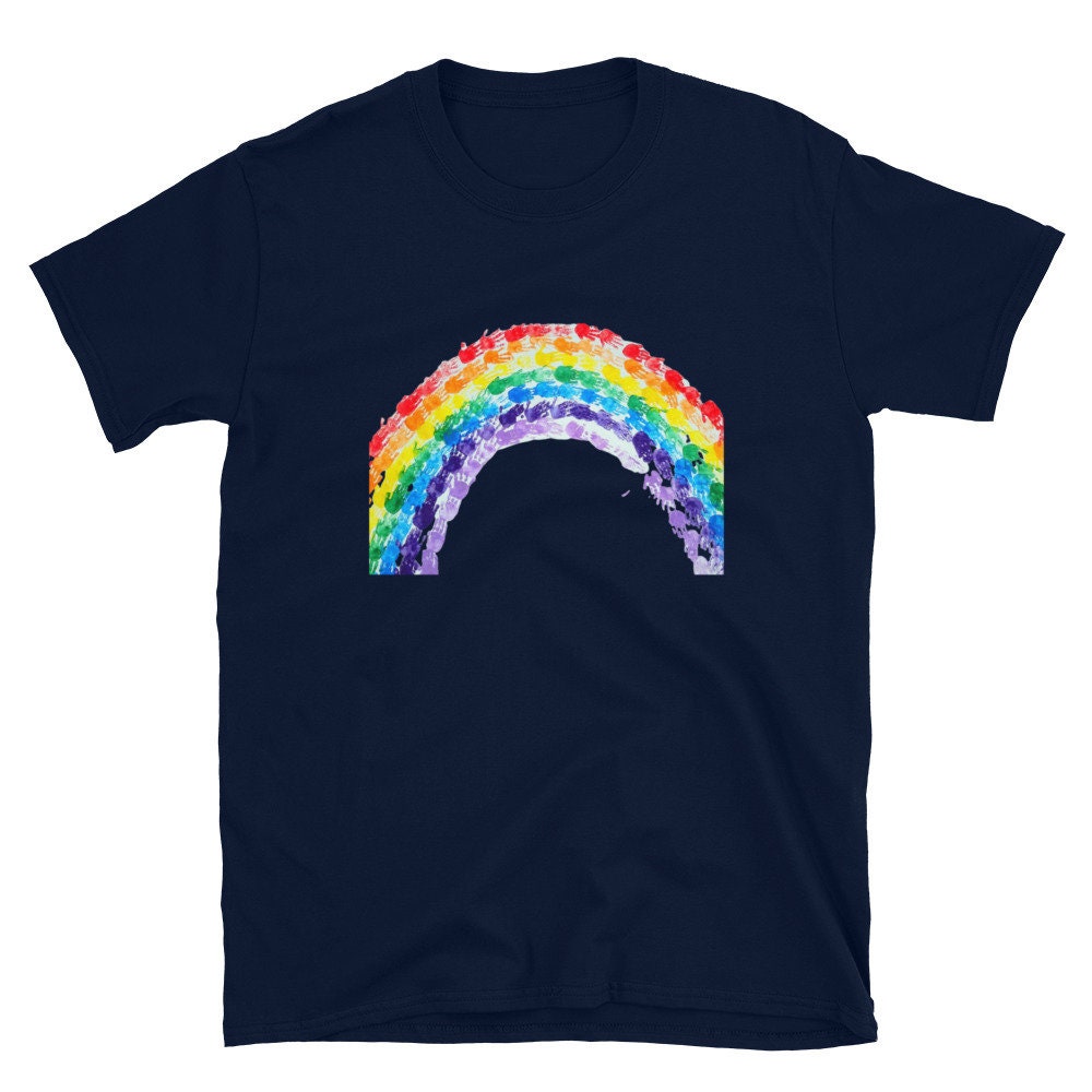 Rainbow T-shirt Good Vibes Tee Colorful 