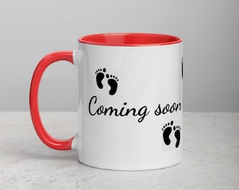 Pregnancy announcement Mug, Coffee Cup for Husband, Boyfriend, Fiance, Pregnant Tea Cup