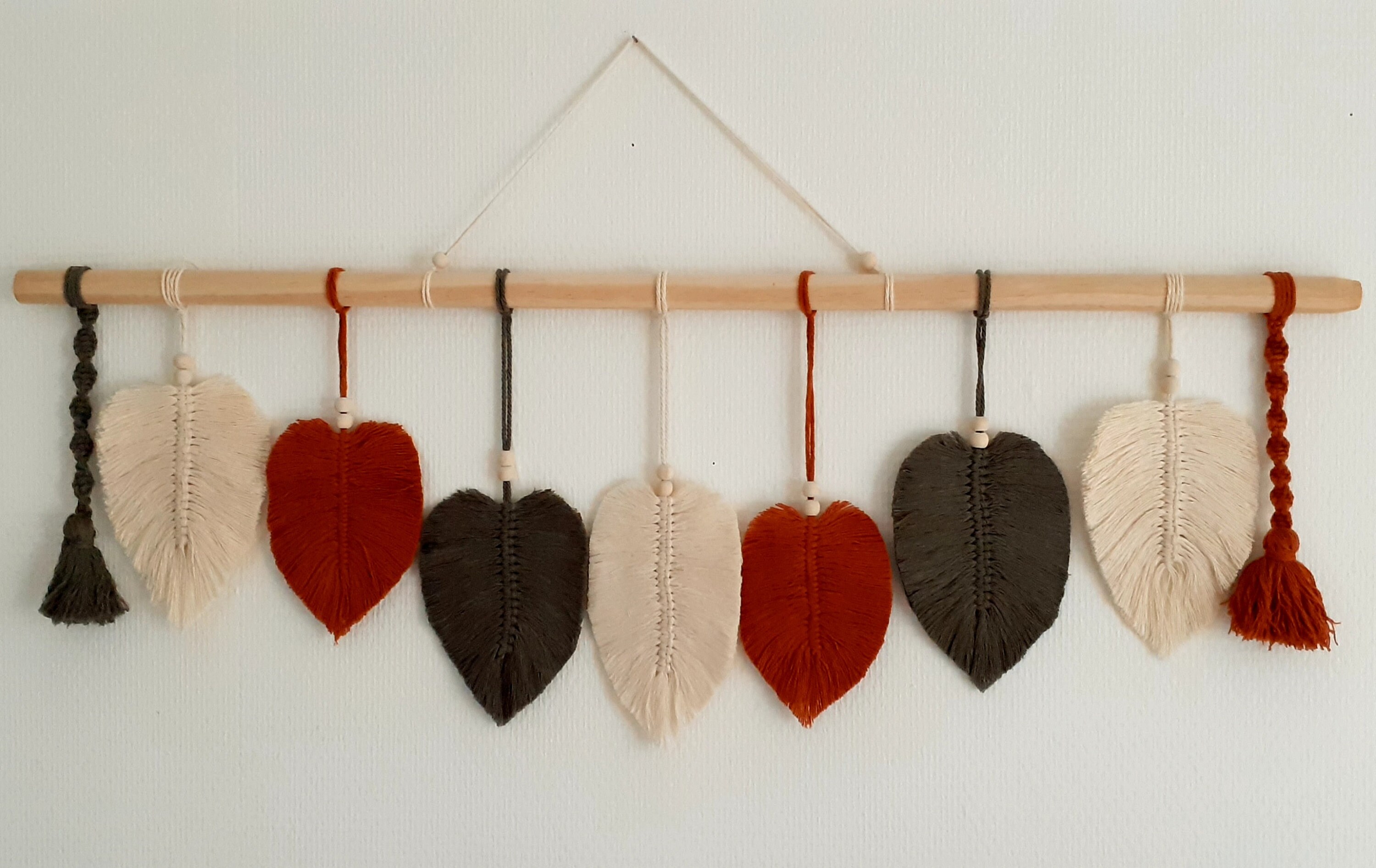 Suspension Murale en Macramé, Décoration Boho sur Le Lit.