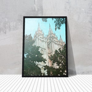 LDS Salt Lake temple art, lds temple, Salt Lake temple print, Salt Lake City, lds art, lds printables, instant download