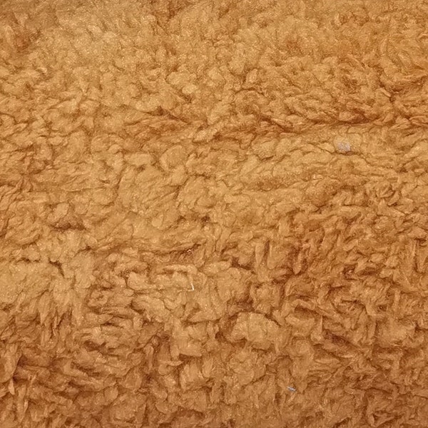 Tissu peluche camel - 100% polyester
