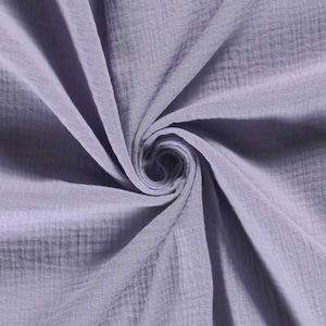 Cotton muslin fabric plain lavender