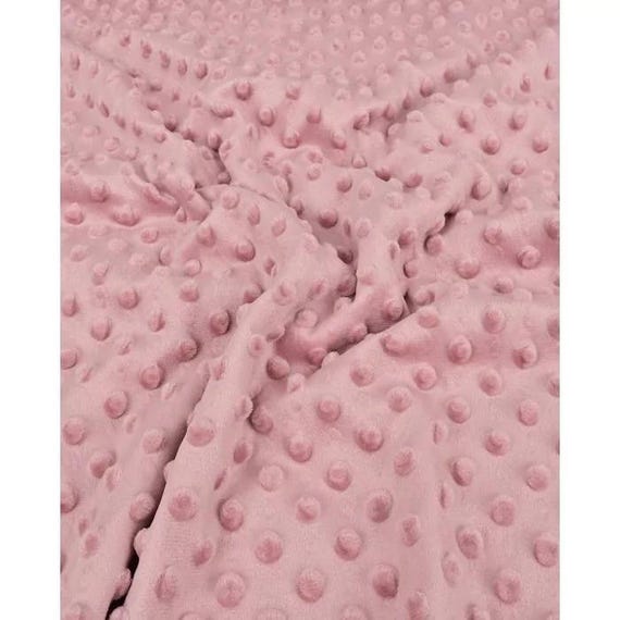 Minky Fleece Stoff uni altrosa alt rosé