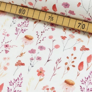 Cotton jersey fabric digital print nature spring meadow New collection 2024 image 2