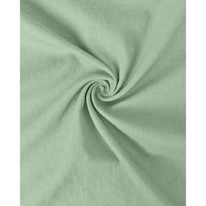 Linen fabric plain old green, 100% linen