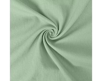 Linen fabric plain old green, 100% linen