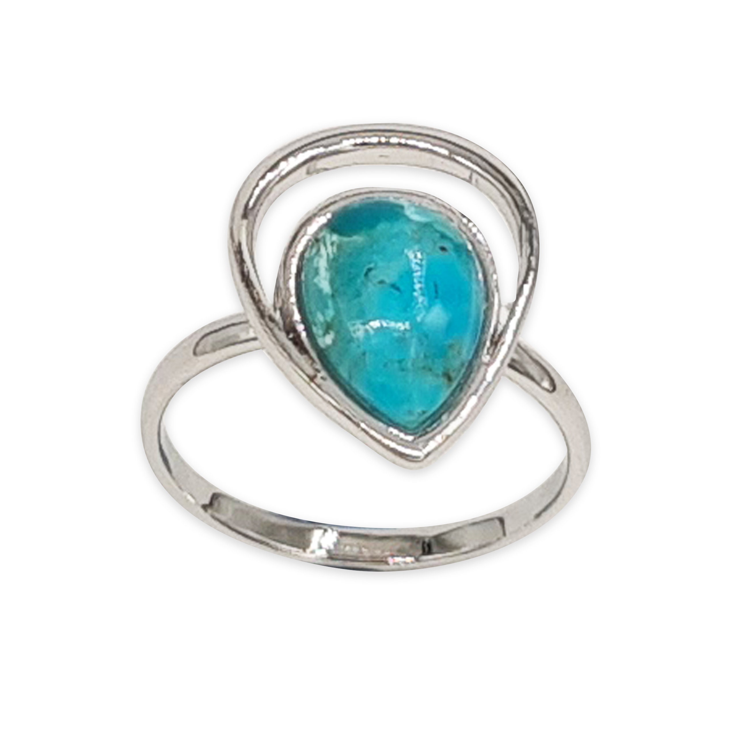 Anillo de plata turquesa, anillo de piedra preciosa, anillo turquesa ...