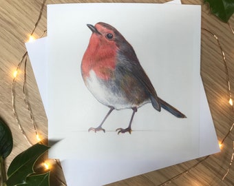 Robin Card / Robin Christmas Card / Robin Greetings Card / Blank Card