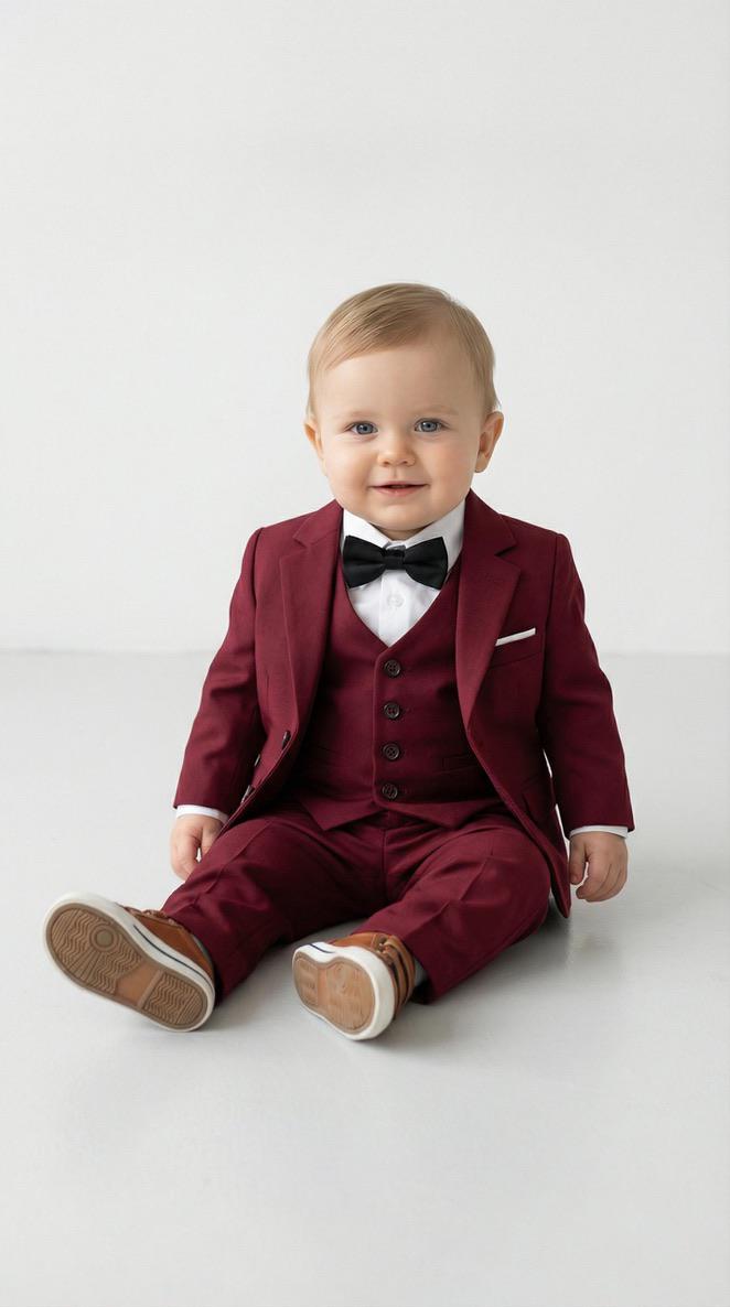 Burgundy Cotton Infant Dress - Etsy