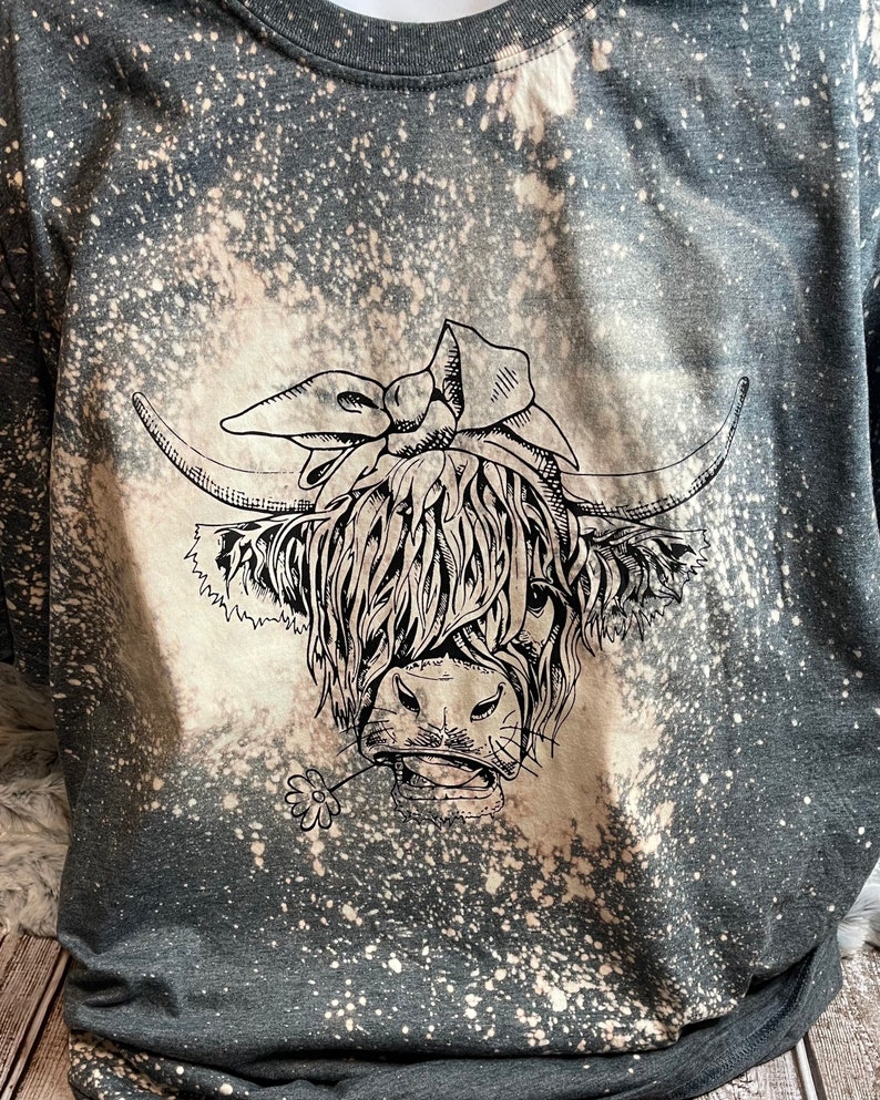 cow print bleached shirt