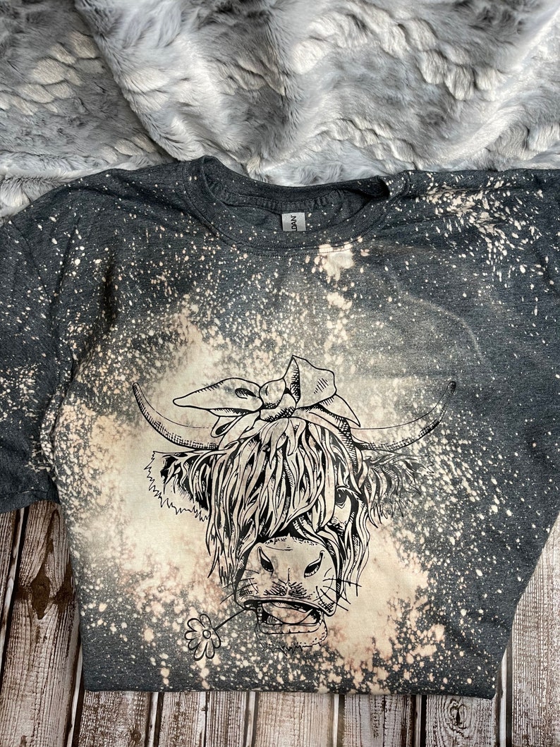 cow print bleached shirt