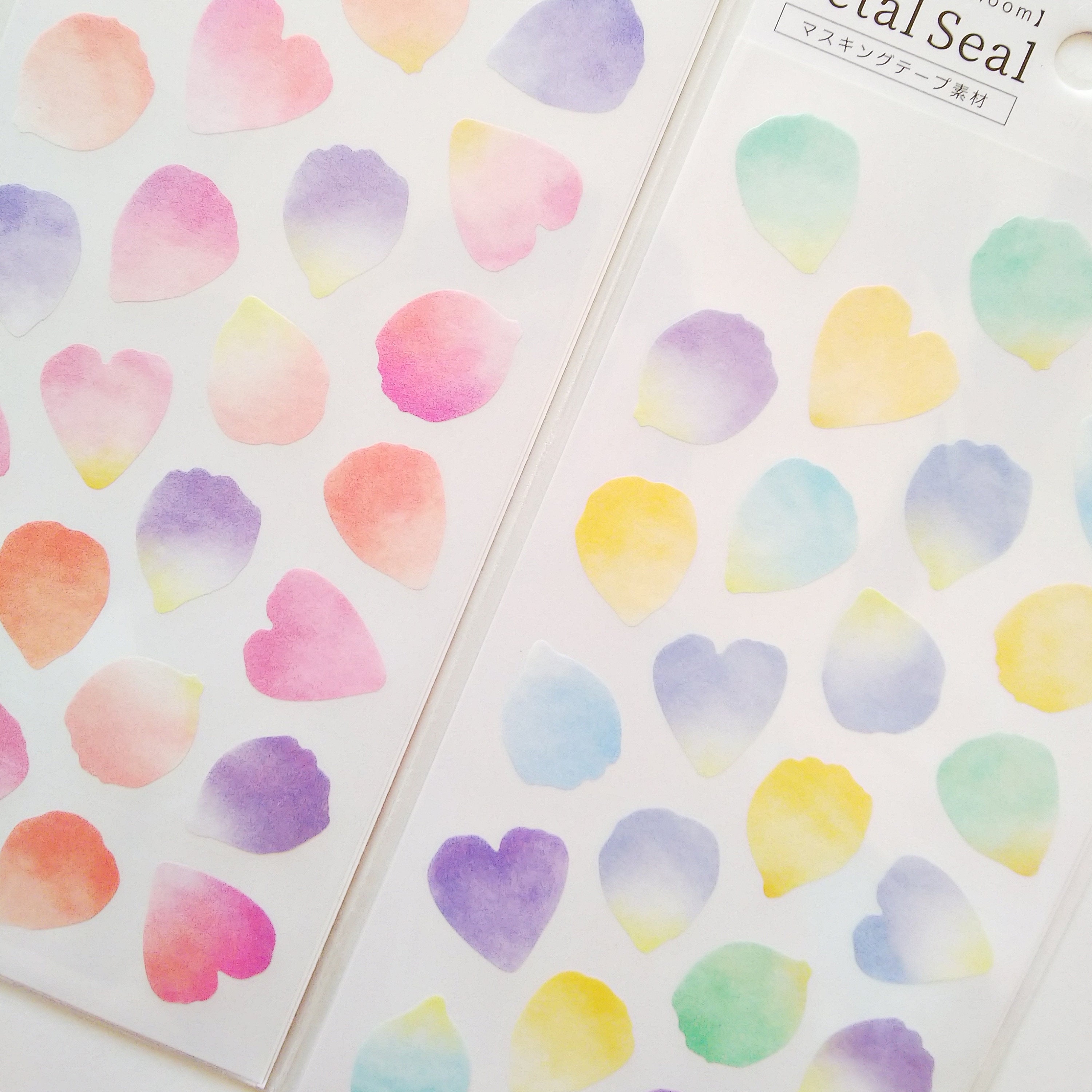 flower petal sticker sheet bloom pastel stickers etsy