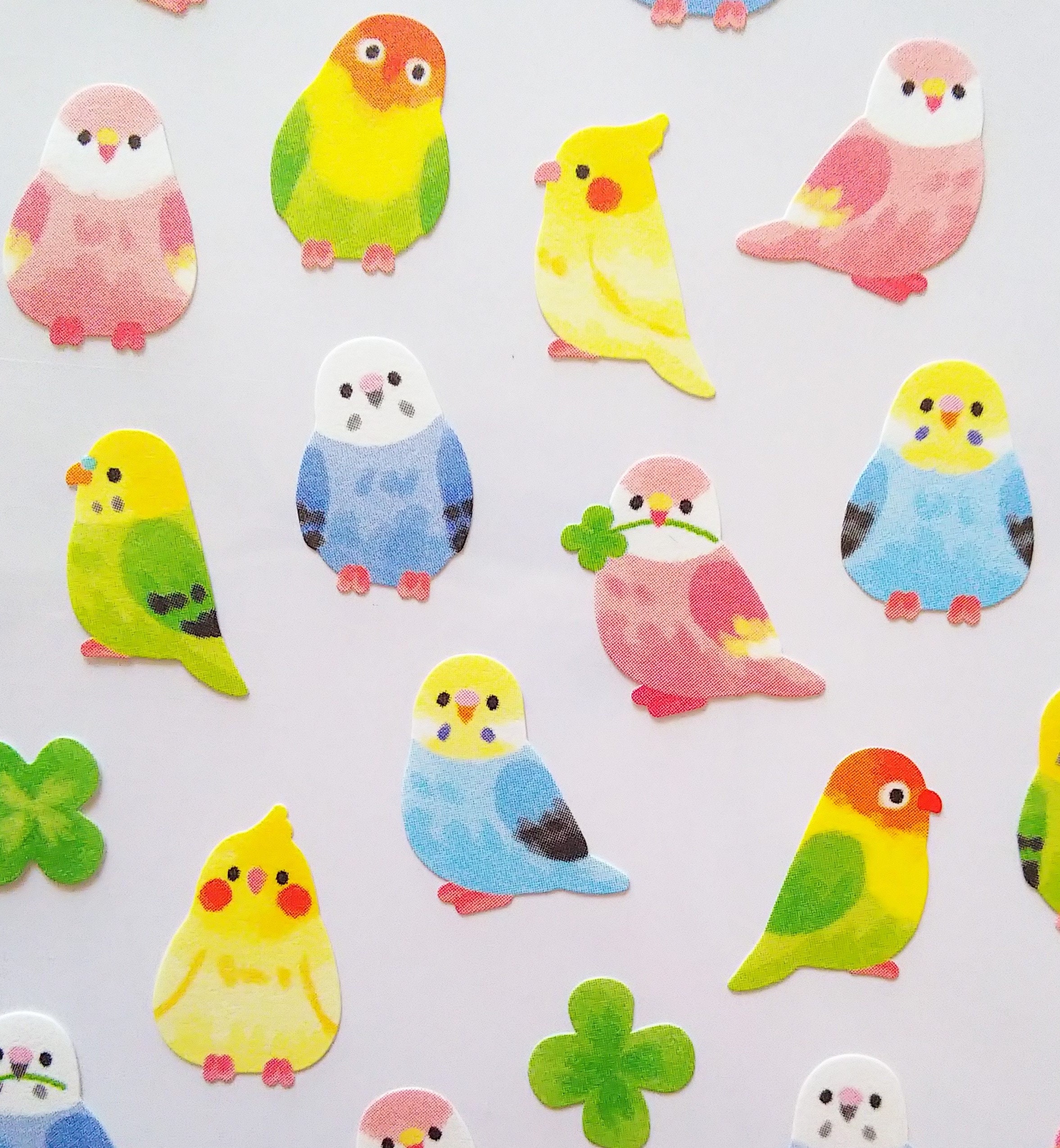 Japanese stickers parakeets birds kawaii made in Japan | Etsy