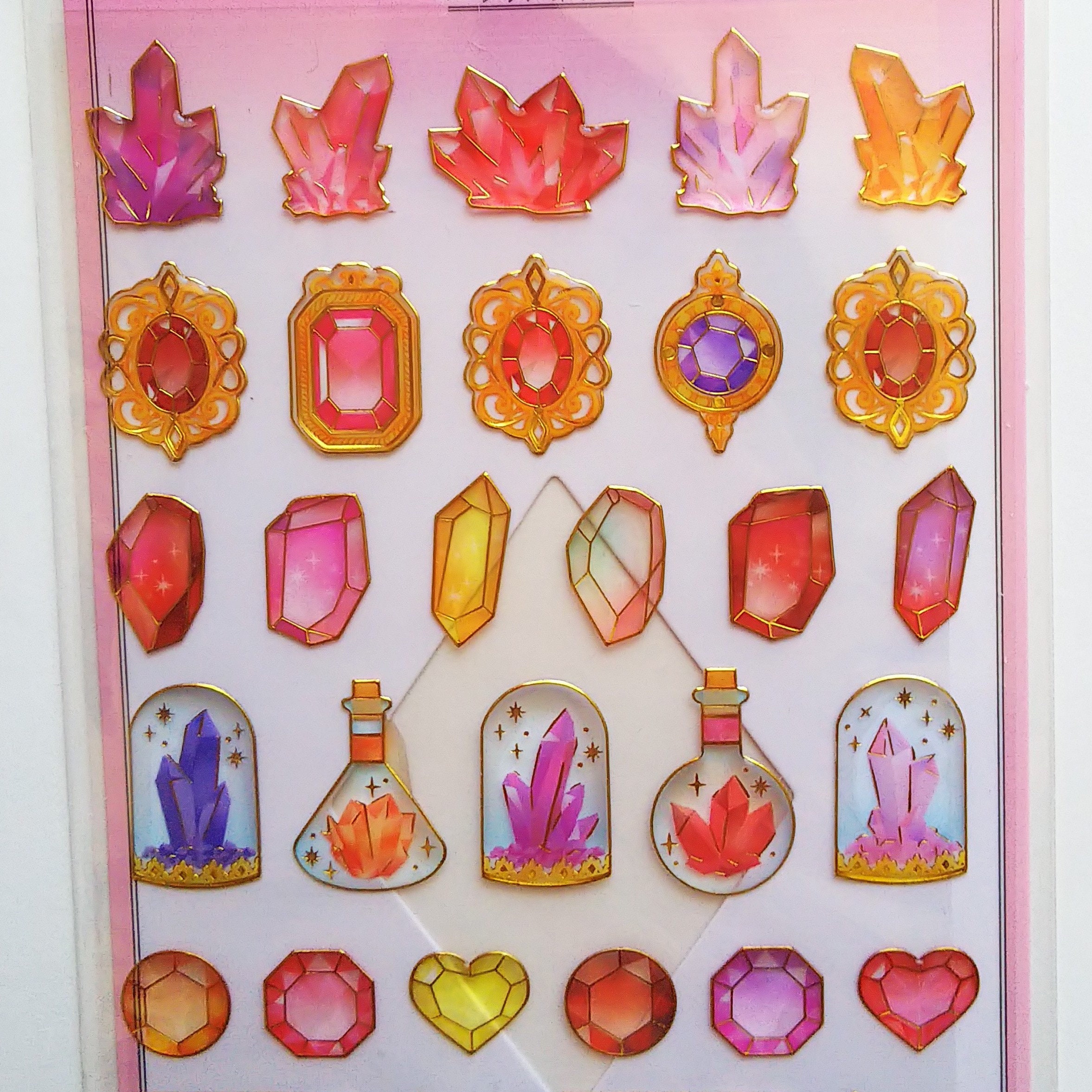Jewel Sticker magia Clear Sticker Crystal Kawaii Etsy