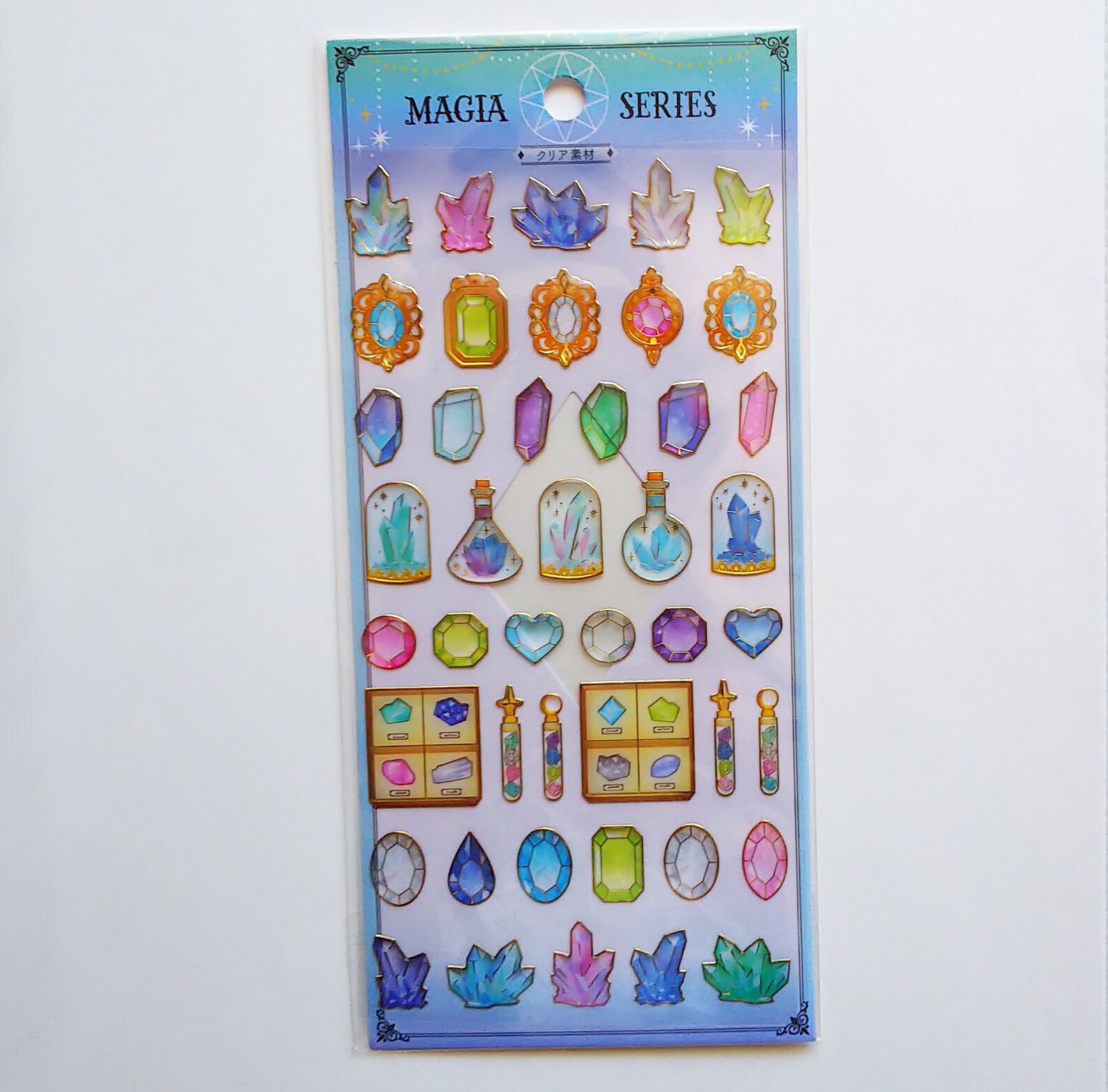 Jewel Sticker magia Clear Sticker Crystal Kawaii Etsy