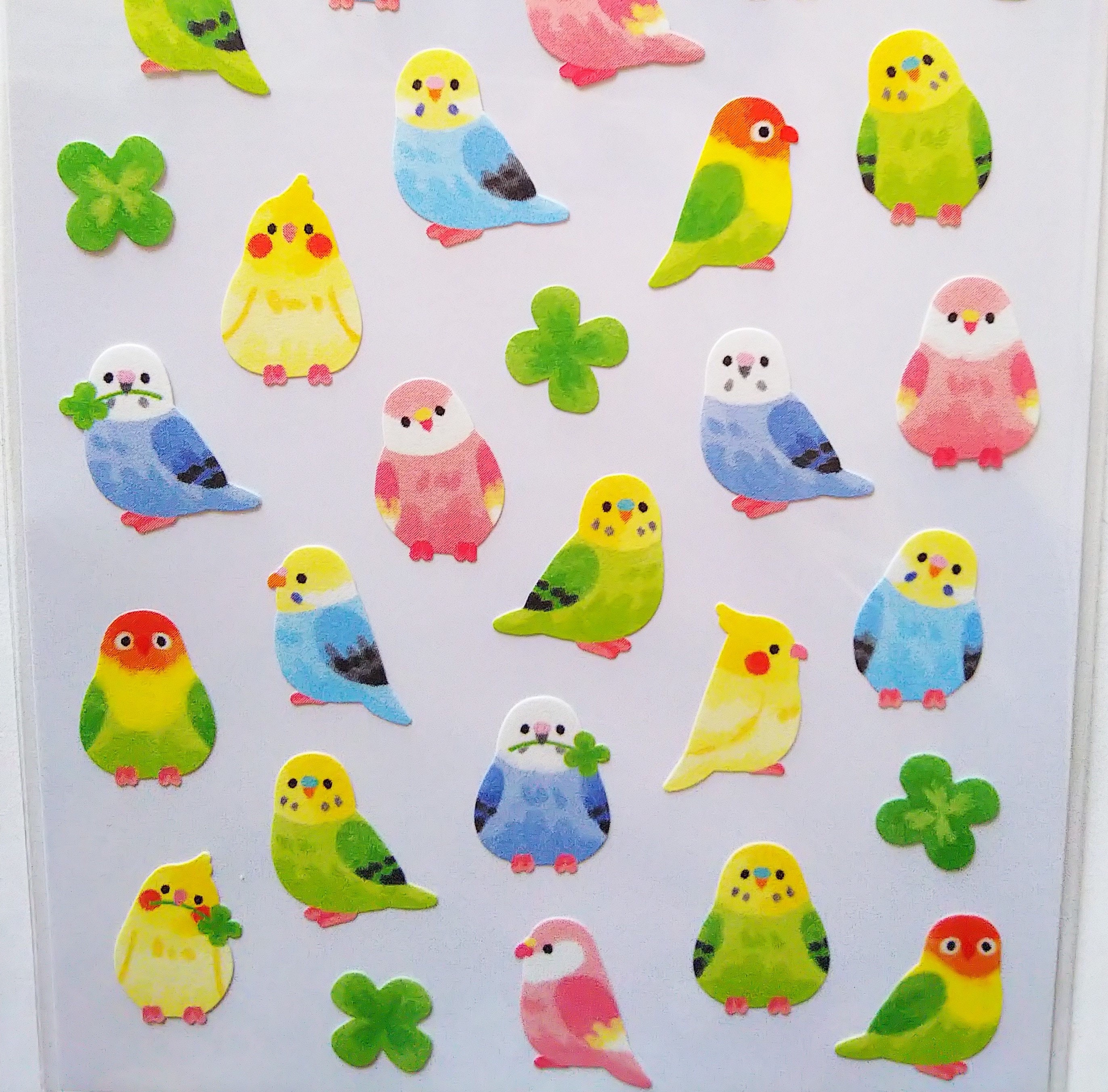 Japanese stickers parakeets birds kawaii made in Japan | Etsy