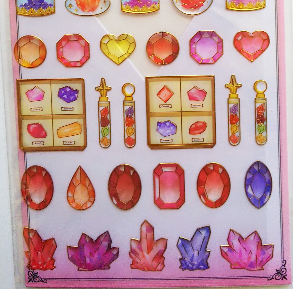 Jewel Sticker MAGIA clear sticker crystal Kawaii Etsy