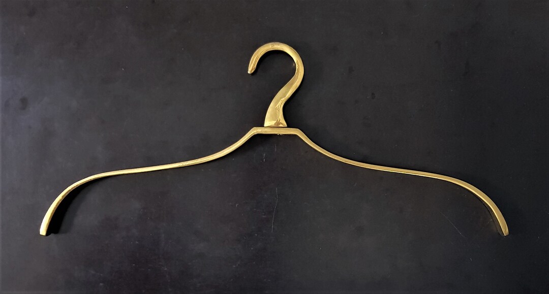 Vintage Brass Hanger Yellow Metal Dress Coat Hangers Europe Etsy