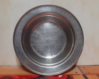 Plate of the ussr.Stainless steel plate.Vintage plate.Kitchen decor.Household products.