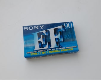 Sealed Sony EF 90 Audio Cassette: Vintage Type I, 90 Minute