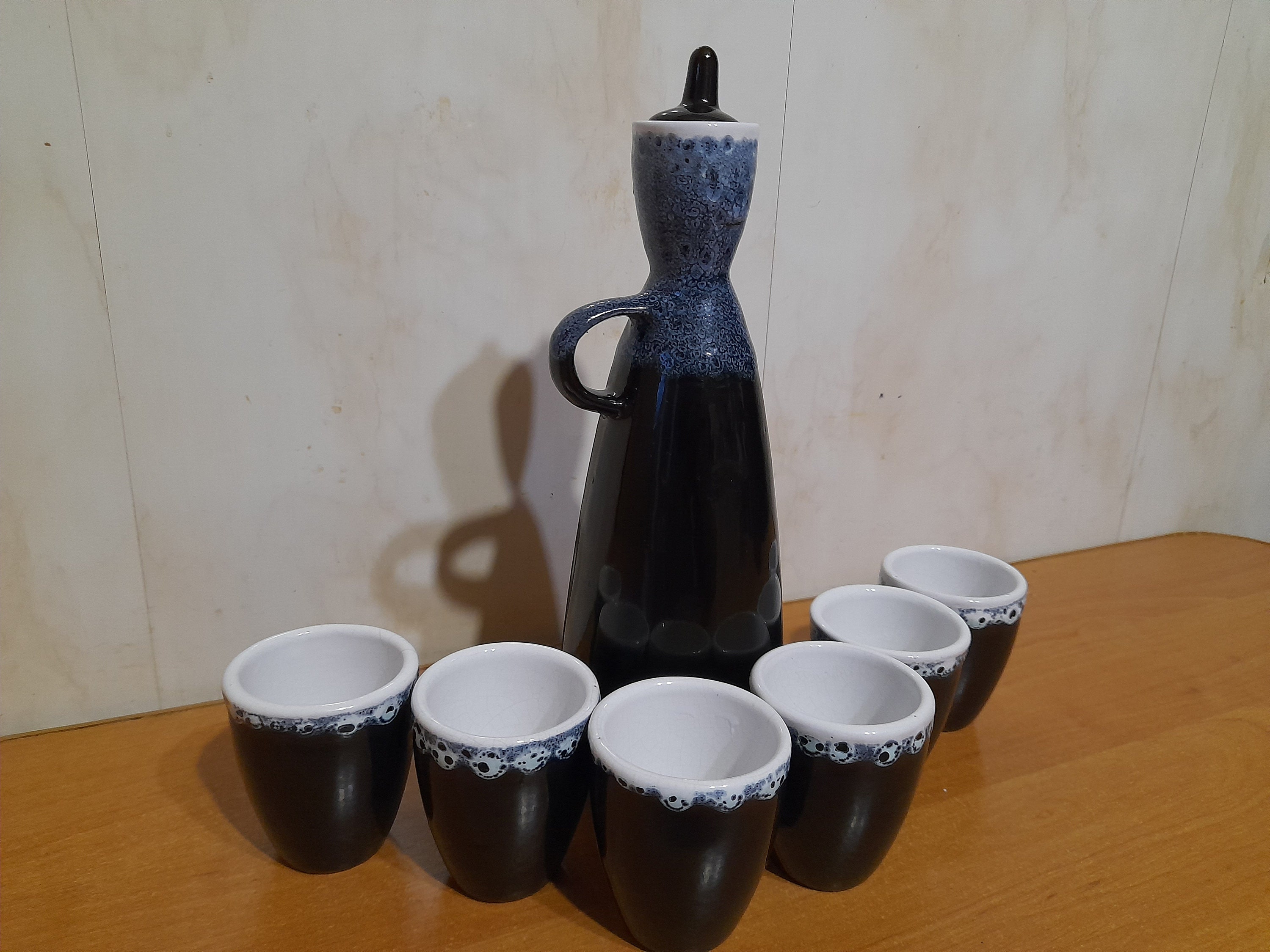 ヴィンテージ ソ連 陶器 デキャンタ セット：バーウェア ドリンク