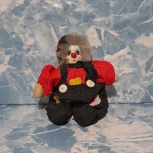 Antique Porcelain, Rare Porcelain Clown, Little Clown, Porcelain Doll. Doll. Clown doll. Antiquarian harlequin.