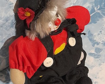 アンティーク磁器ピエロ人形：アンティークハーレクイン - Etsy 日本
