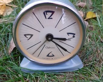Vintage Sevani Table Clock, USSR Mechanical Clock, Retro Decor