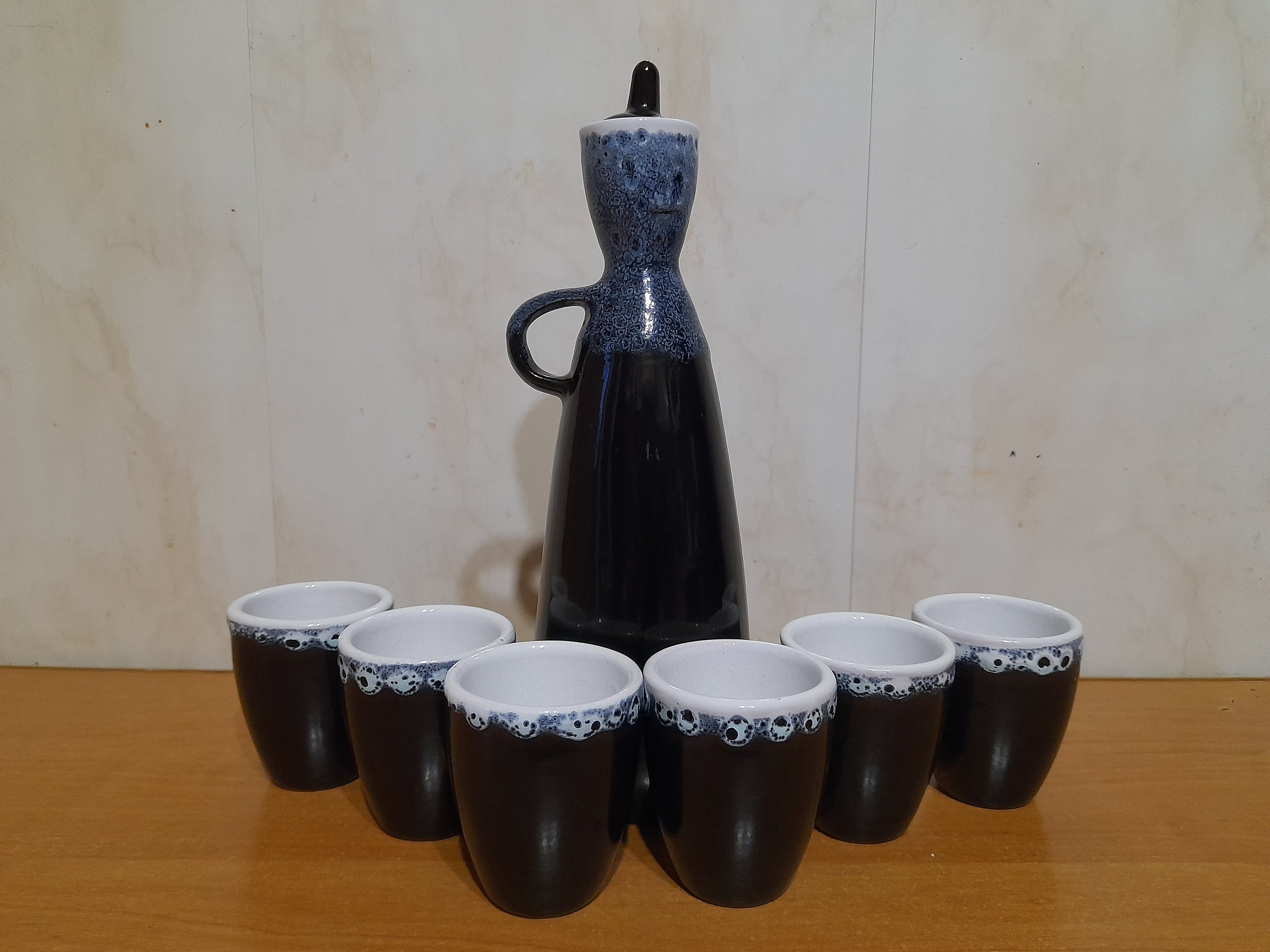 ヴィンテージ ソ連 陶器 デキャンタ セット：バーウェア ドリンク