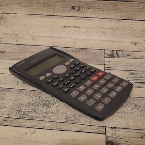 Casio fx-350MS Scientific Calculator, Vintage School Calculator, Dual Power, Student Math Tool, Used Casio Calculator, 240 Functions