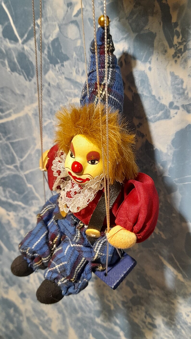 Lace Puppet Antique Porcelain Clown Doll on Swing: Harlequin Puppet Interior - Etsy