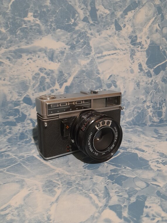 Sokol Automat Film Camera, Soviet Rangefinder With Industar-70