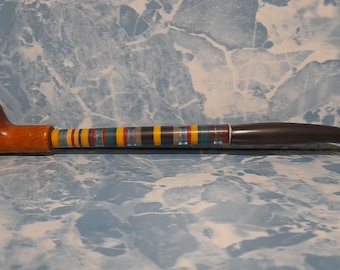 Long tube, Wooden tube, Gift for men, Collection tube, Handmade tube, USSR tube, Large tube, Vintage tube.