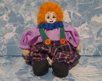 Antique Porcelain, Rare Porcelain Clown, Medium Clown, Porcelain Doll. Doll. Clown doll. Antique harlequin.