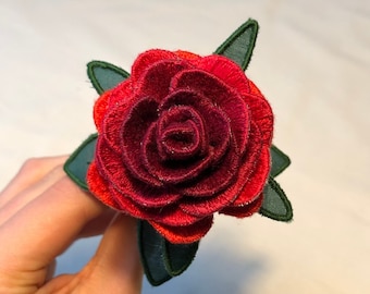 Digital Download - 3D Hand Embroidered Rose Manual and Stitch Guide