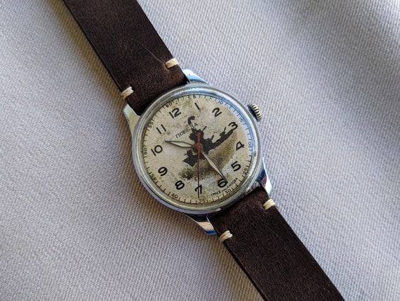 RARE Unique Wrist watch POBEDA Handmade rarity di… - image 9