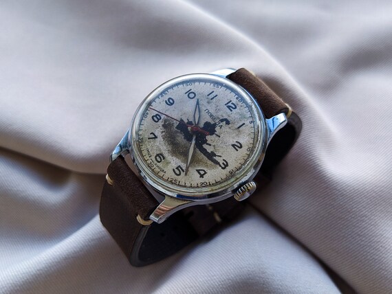 RARE Unique Wrist watch POBEDA Handmade rarity di… - image 5